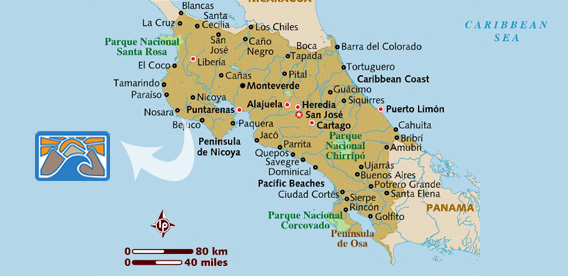 Map of Costa Rica
